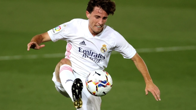 Álvaro Odriozola con el Real Madrid