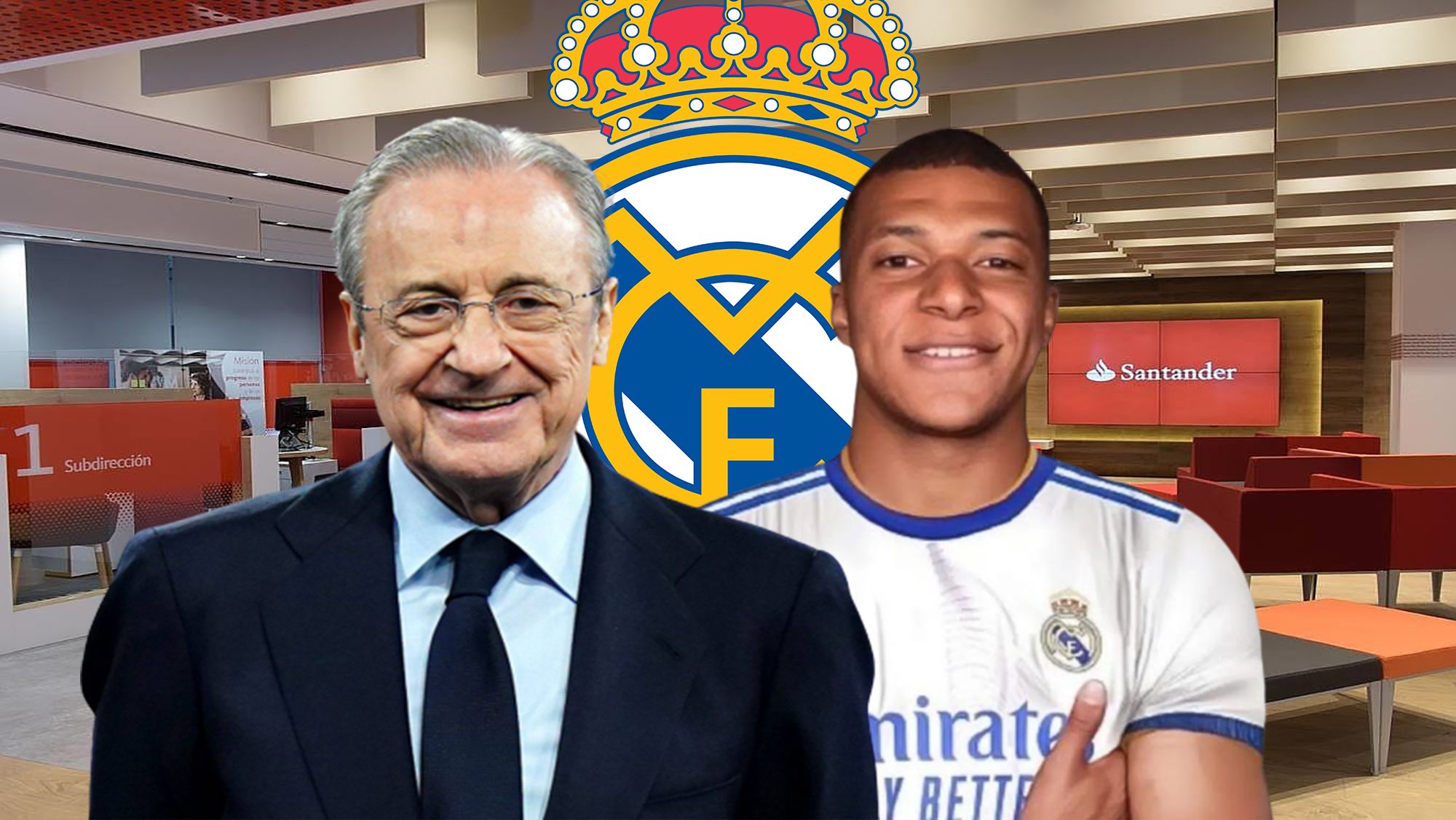 Florentino Pérez ha pedido un crédito al Santander para el fichaje de Mbappé