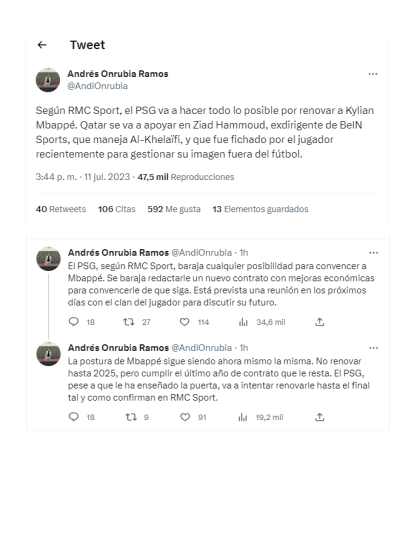 Tweets de Andrés Onrubia