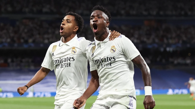 Rodrygo y Vinicius juntos esta temporada con el Real Madrid