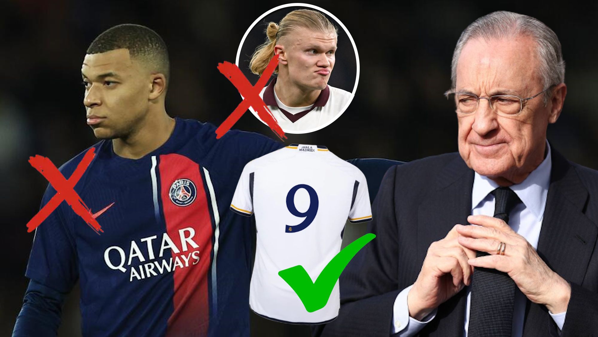 Florentino ya tiene en mente a su ‘9’ tras el K.O. de Mbappé no es Haaland