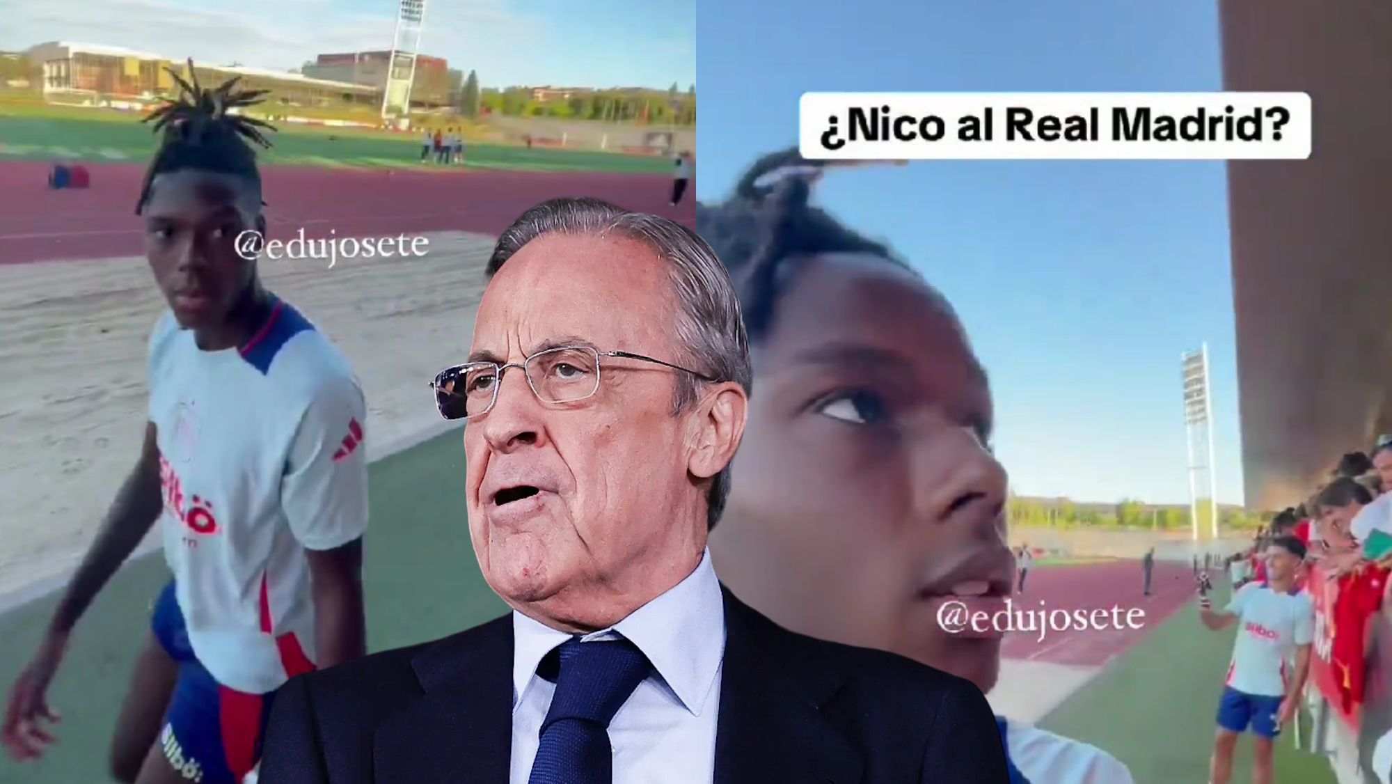 Florentino reacciona tras el “no jodas” de Nico Williams a su fichaje por el Madrid