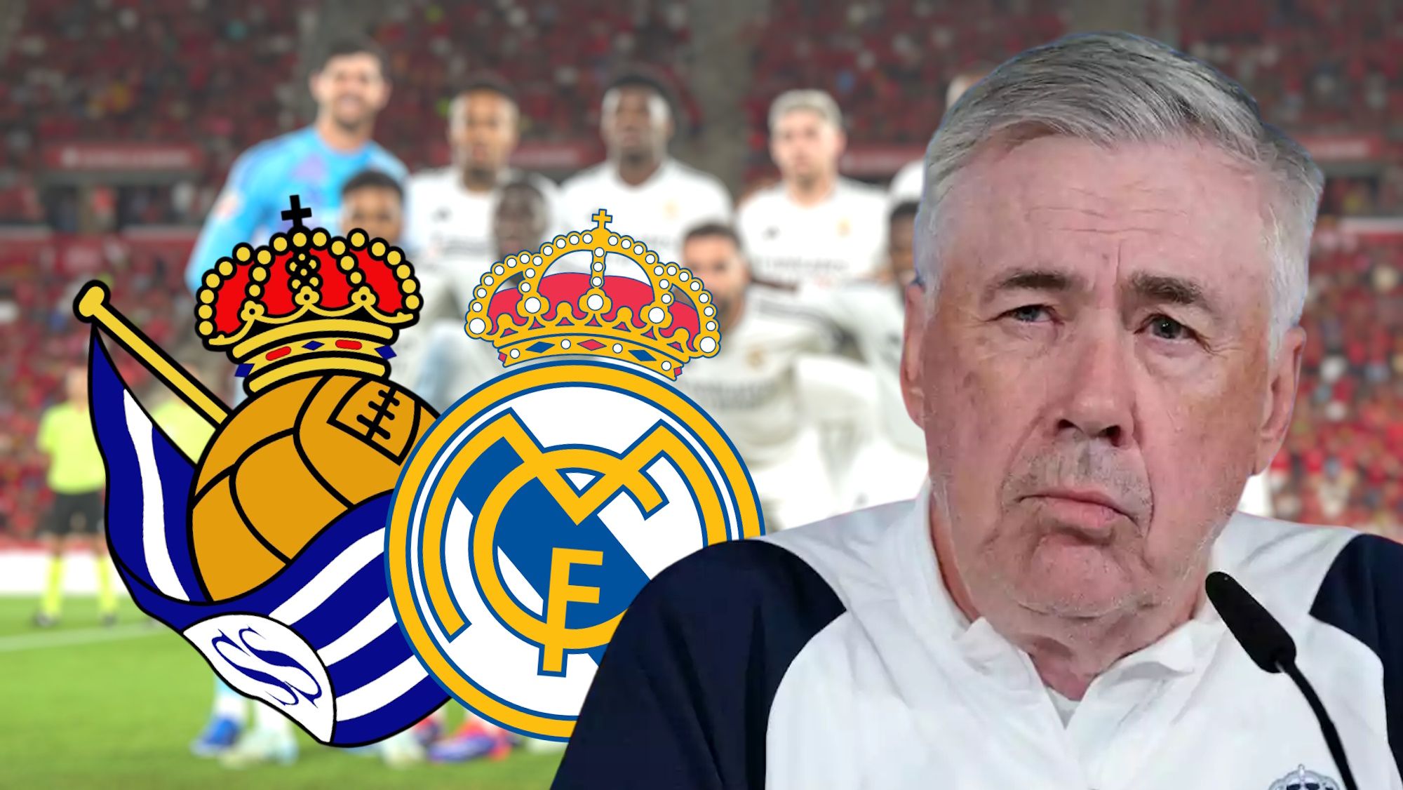 Ancelotti hace 3 cambios importantes contra la Real Sociedad: el once