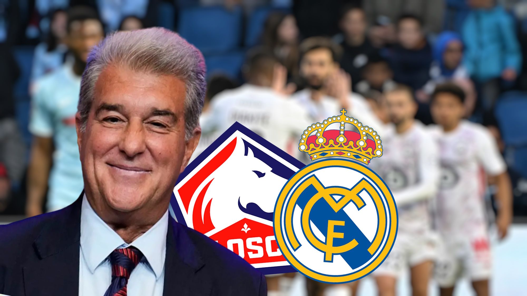 Laporta, como loco por llevárselo, vigilará mañana de cerca el Lille   Real Madrid Florentino acepta