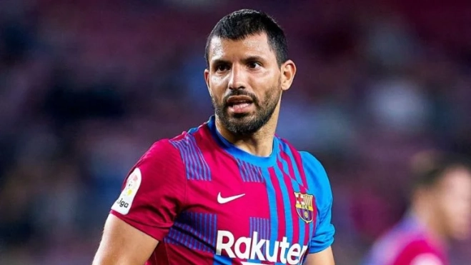 Kun Agüero en su etapa en el Barça