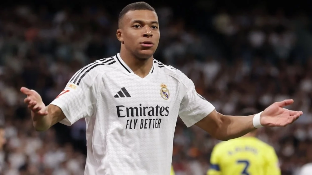 Mbappé con el Real Madrid esta temporada