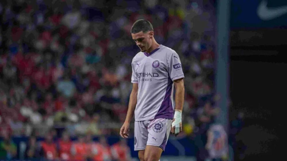 Miguel Gutiérrez durante un partido con el Girona