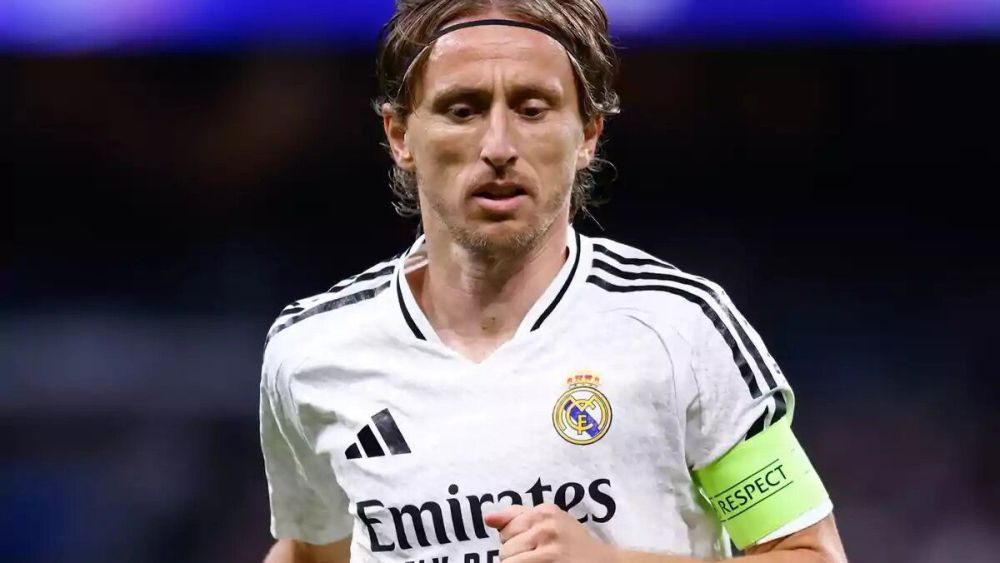 Luka Modric durante un partido con el Real Madrid