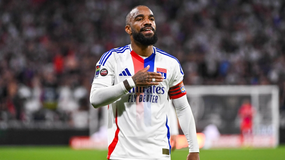 Lacazette con el Olympique de Lyon