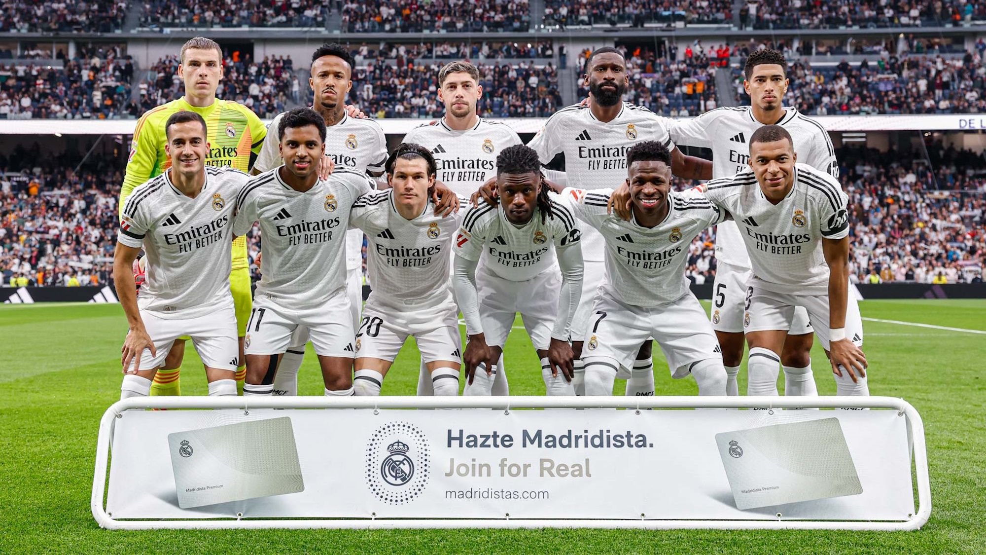 Once del Real Madrid antes de un partido