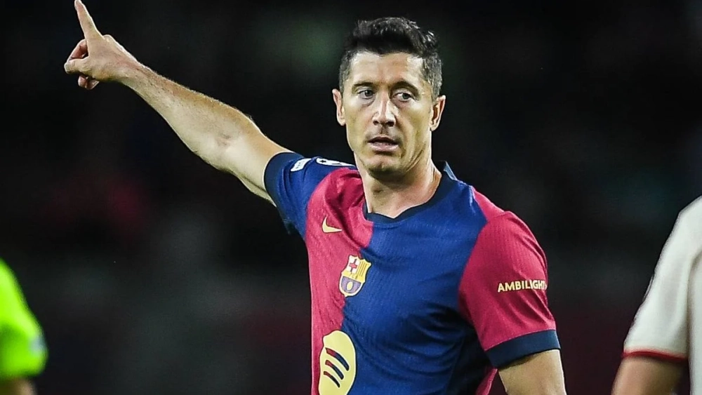 Robert Lewandowski con el Barça esta temporada