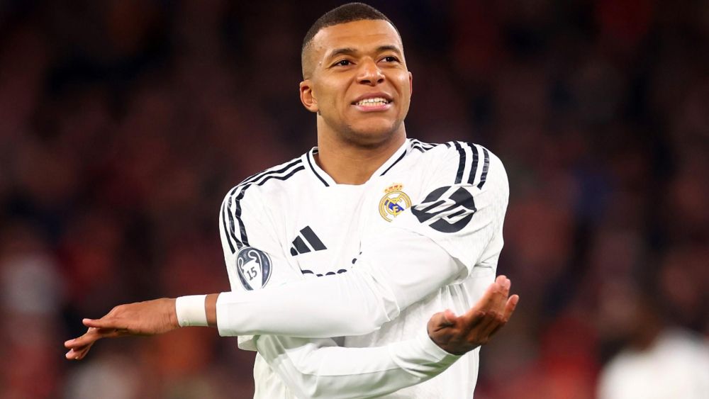 Kylian Mbappé en el partido de ayer