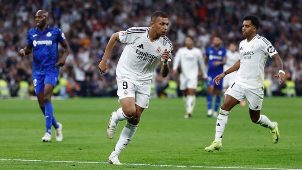 Kylian Mbappé, en el partido del domingo pasado contra el Getafe.