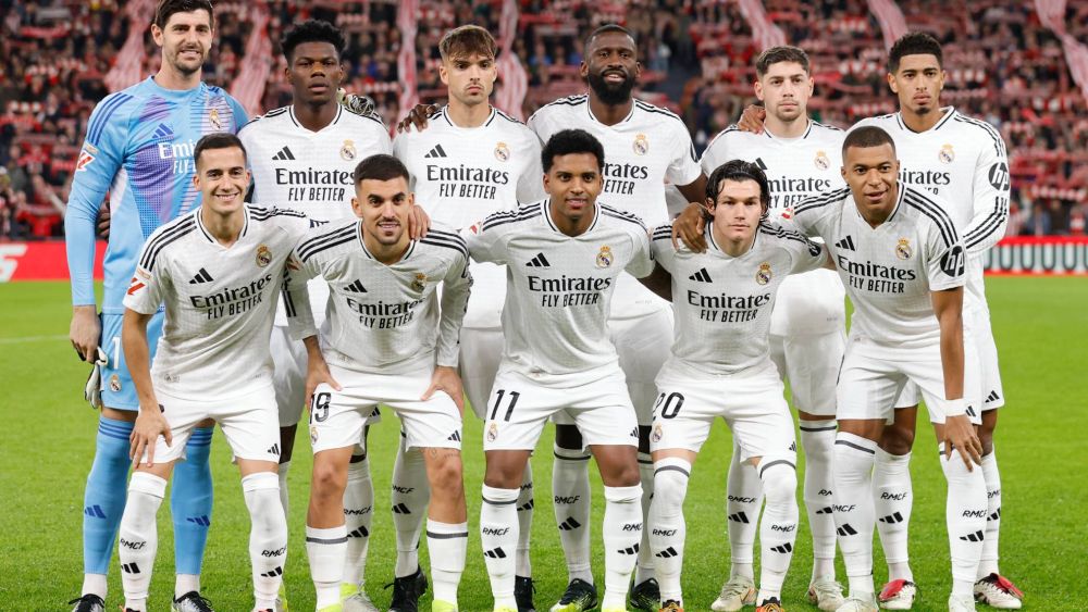 El once del Real Madrid ayer contra el Atheltic Club