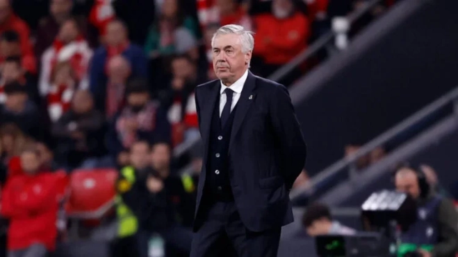 Carlo Ancelotti en San Mamés.