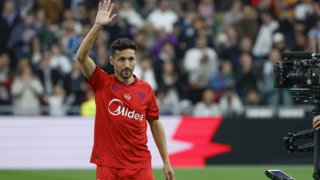 Jesús Navas agradeció al público del Bernabéu el trato recibido antes, durante y después del partido.