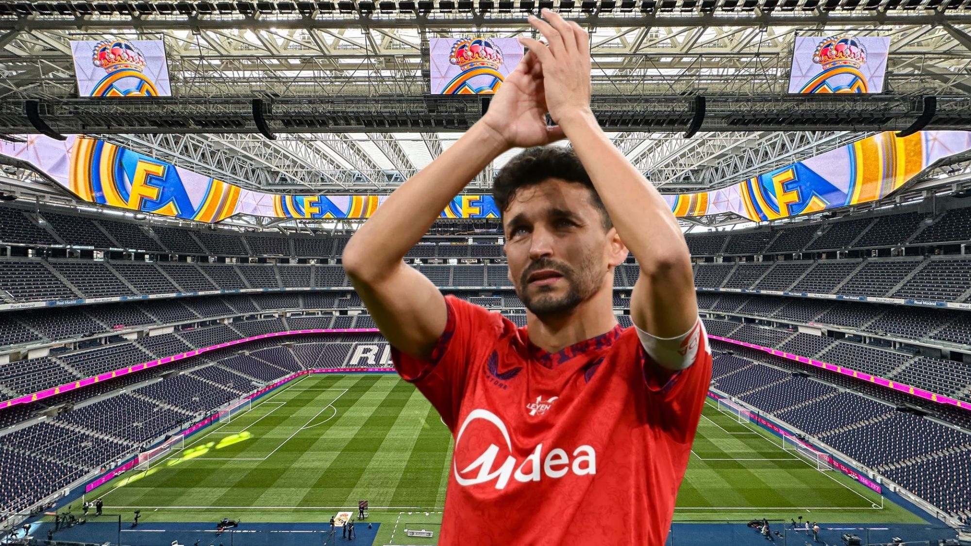 Jesús Navas agradece al Bernabéu el trato mostrado por el público en el partido ante el Real Madrid.