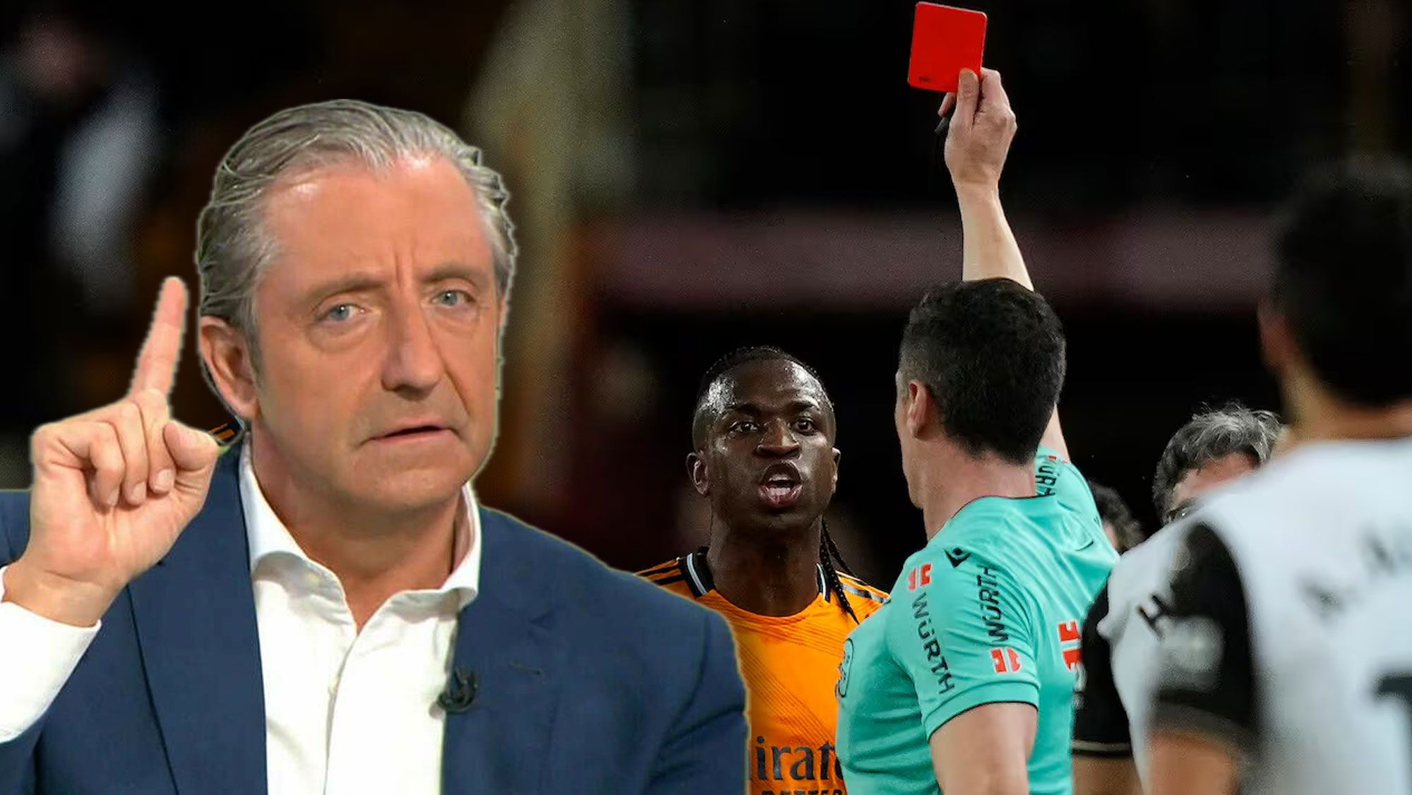 Pedrerol estalla por la expulsión de Vinicius en Mestalla y desvela el motivo real: “Le expulsan por ser…”