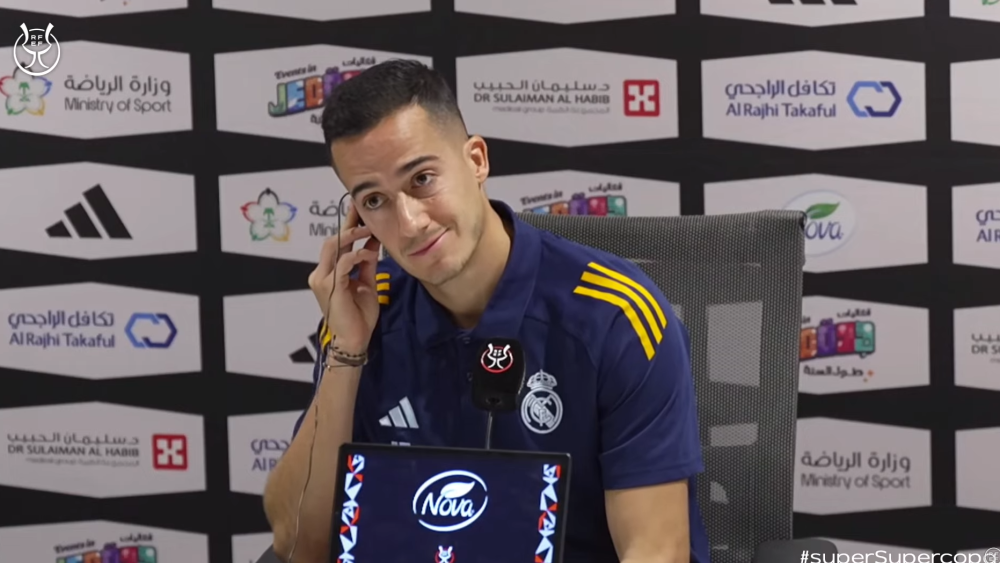 Lucas Vázquez en rueda de prensa