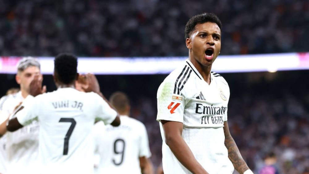 Rodrygo Goes celebrando un gol esta temporada con el Real Madrid 2