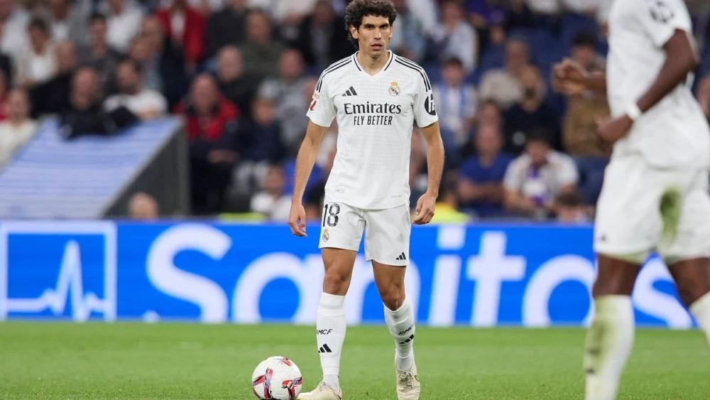 Vallejo jugando con el Real Madrid esta temporada