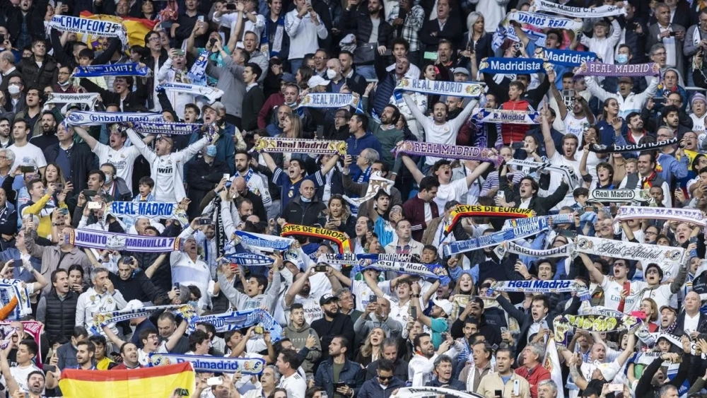 El público del Bernabéu en un partido del Real Madrid