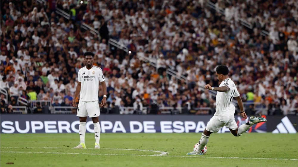 Rodrygo y Tchouaméni durante la final de la Supercopa