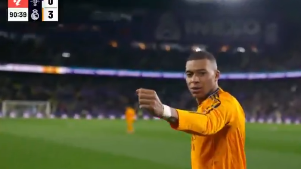 Mbappé celebrando