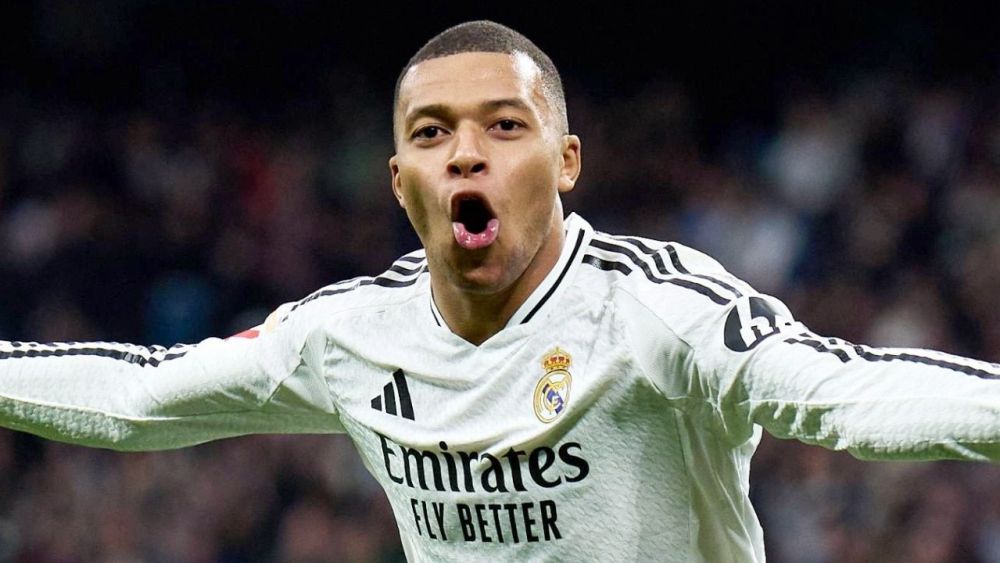 Mbappe celebrando en el Real Madrid