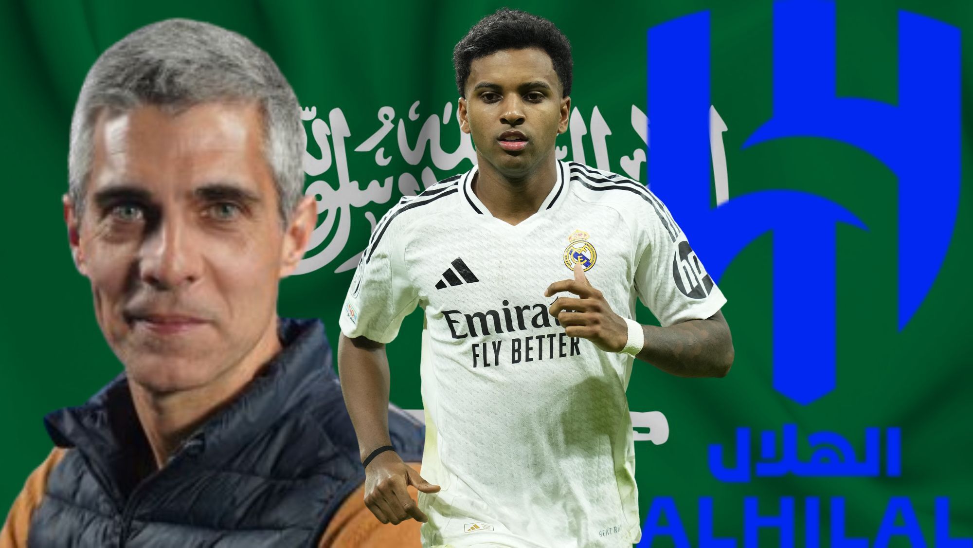 José Luis Sánchez, Rodrygo, Al-Hilal y bandera de Arabia Saudí