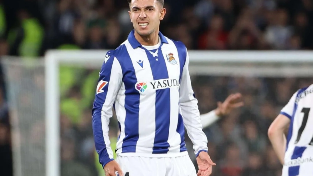 Zubimendi con la Real Sociedad esta temporada